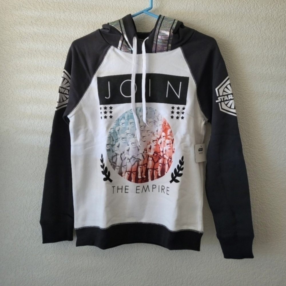 Star Wars Stormtrooper JOIN The dark side RARE Hoodie holographic medium 🌟